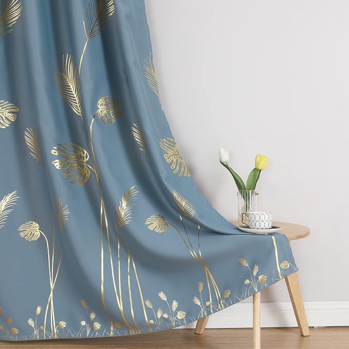 Stone Blue Blackout Curtains 84 Inches Long - Image 7