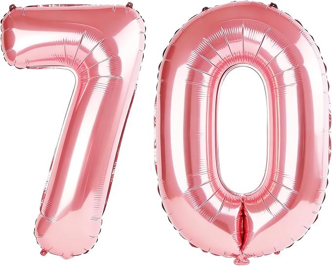 40 Inch Number 70 Balloons for 70th Birthday Party Decorations, 0-100 Jewelry by FOBELEC