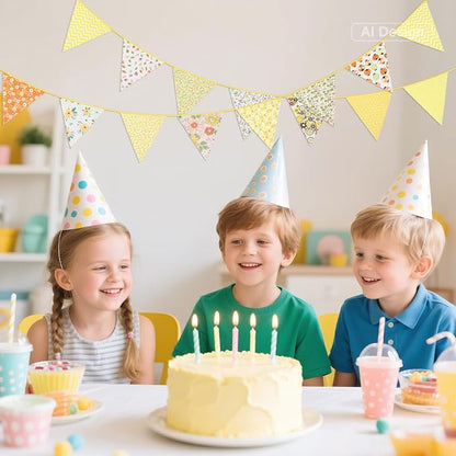 G2PLUS Triangle Bunting Banner Garland, 42 Pennant Flags - Image 9