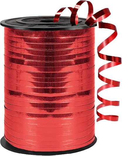 Premium Red Curling Ribbon, 1/5" Wide x 500 Yards, by WFAUIBR