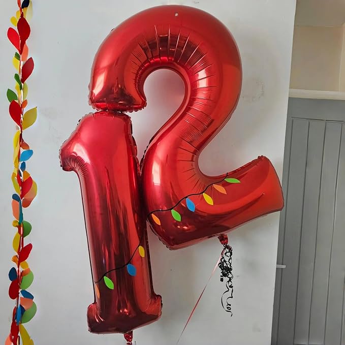 Red 2 Balloons, 40 Inch Giant Helium Foil Number 0-9 - Image 5