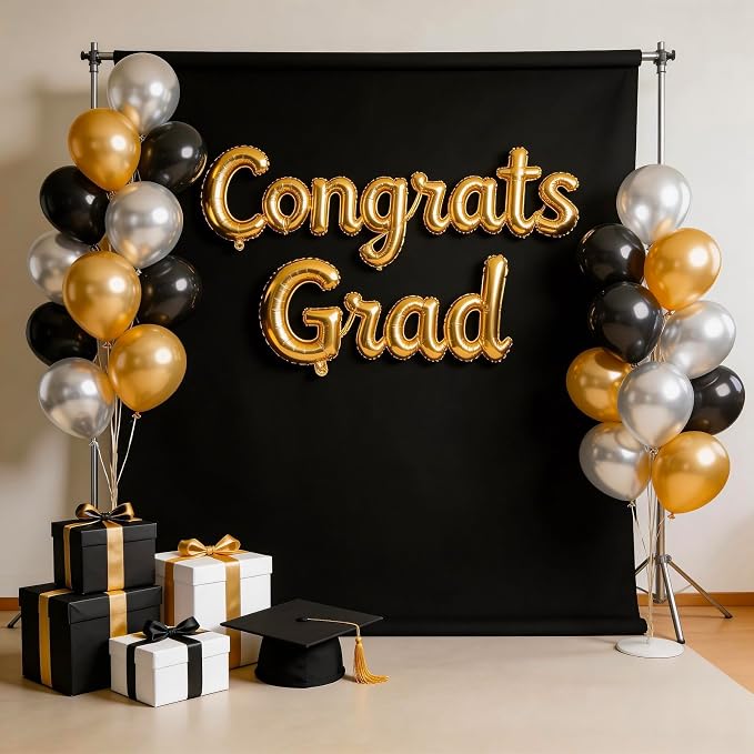 Black Photo Backdrop for Photoshoot, Fabric 8x10ft | Versatile Studio Photo - Image 2