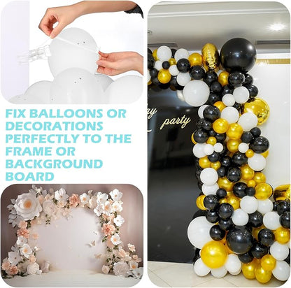 10 Pack Large Balloon Arch Clips 3.5 Inch Heavy Duty Clip and 100 Pcs White 260 - Image 5