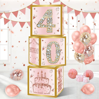 DataMoon 40th Birthday Decorations Boxes by DataMoon