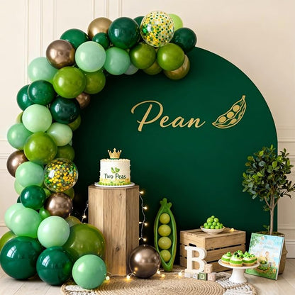 Sage Green and Gold Balloons, 12 Inch Emerald Forest Hunter Dark Green Metallic - Image 9