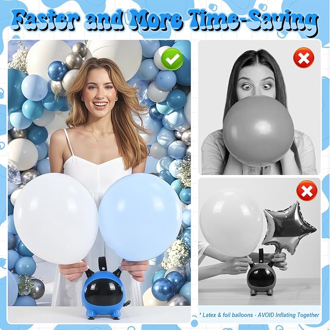 Balloon Pump Electric, Portable Balloons Inflator Air Pump - Image 3