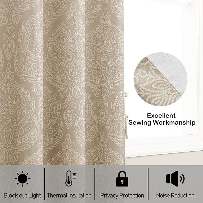 DWCN Ombre Blackout Curtains for Bedroom - Image 7