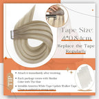 Full Shine Remy Tape Extensions Human Hair Color 19/8/60 Balayage Blonde Tape in Hair Extensions 20Inch Seamless Skin Weft 100G Long Extension Add Length for Natural Look 40Pcs