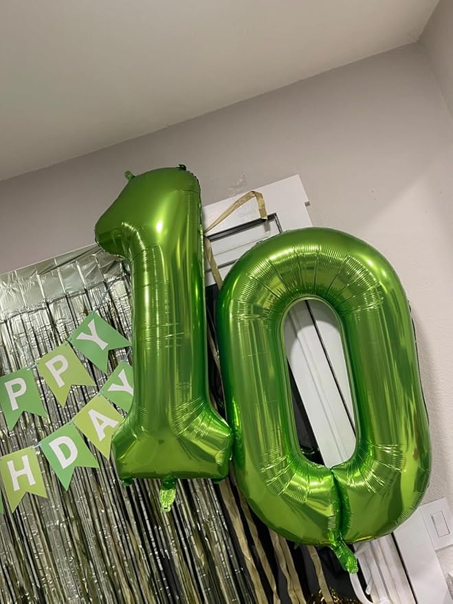 0 Balloon 40 inch Dark Green Number Balloons - Image 3