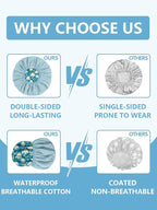 Years Calm Shower Caps For Women Reusable Waterproof，Pattern And Solid Color Dual-Layer Design For Dual-Layer Usable，Protects Hair In Shower, Spa, Cooking, Clean & Travel (Bell Orchid, Extra Large)