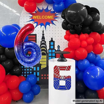 40 Inch Spider Number 6 Foil Balloons - Image 5