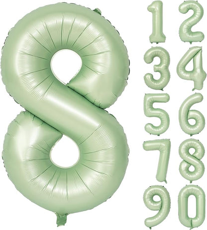 40" Olive green Number Balloon Helium Foil Mylar Balloon Birthday Digital 8 | by Exquisitehighqualitypartydecorationstomeetyoureveryneed%EF%BC%81