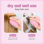Portable Travel Scalp Cleansing Brush - Dual-Use Dry/Wet Exfoliator Removes Dandruff&Buildup,Suitable for Both Men&Women.Blue