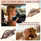 Flat Hair Clips for Women - 6 PCS French Flat Claw Clips Medium Hair Clips for Girls Large Hair Claw Clips for Thick or Thin Hair Strong Hold No Slip Hair Accessories for women (Transparent)