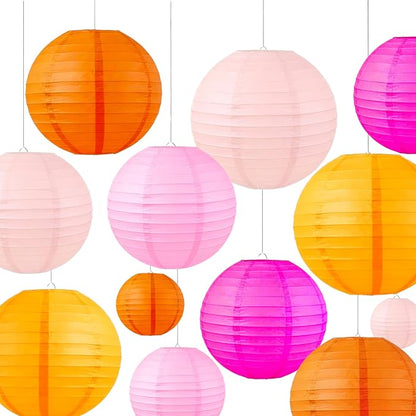 Vivid Color Paper Lanterns Set by AimtoHome