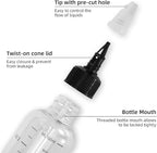 driew Applicator Bottles for Hair, 16.9oz Hair Squeeze Bottle for liquids Twist-On Top Tip Cap with Ratio Graduated Scale Color Applicator Bottle Dye Pack of 2 (3.4oz)