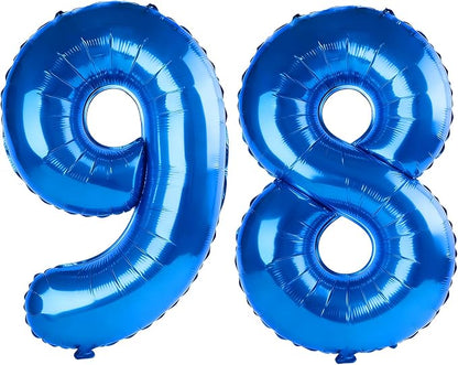 40 Inch Number 98 Balloons for 98th Birthday Party Decorations, 0-100 Dark Blue by FOBELEC