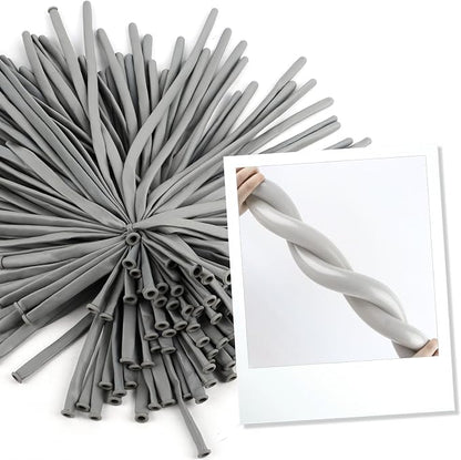 Party Balloons - Gray 260 Long Balloons - Image 4