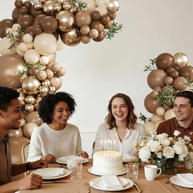Brown Balloon Arch Kit for Bear Baby Shower Birthday Party Decorations | 124Pcs - Image 6