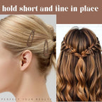 Teenitor 50Pcs Hair Barrettes For Women Brown Snap Hair Clips,2 Inch Hair Barrettes Hair Clips For Women, Brown