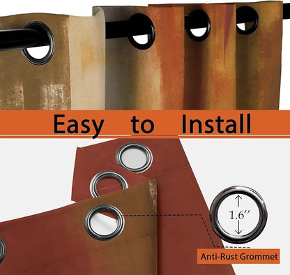 Asuexpect Burnt Orange Curtains - Image 6