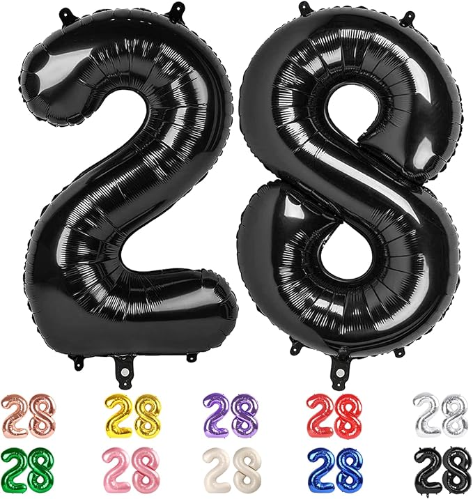 28 Balloon Numbers Large 40Inch by Mluchee