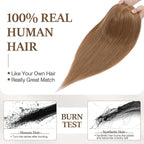 Rich Choices Hair Toppers for Women Real Human Hair 100% Human Remy Toppers NO Bangs for Women with Thinning on Top Clip in Hairpiece 4"x4.7"Lace Base 12 Inch #6 Light Brown