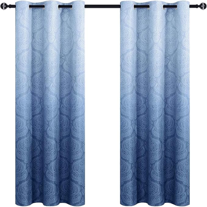 DWCN Blue Ombre Curtains for Bedroom - Image 8