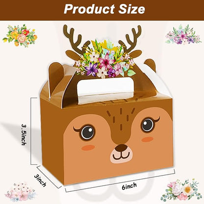Tevxj 24 Pieces Woodland Animals Party Favors Boxes Woodland Treat Bags - Image 3
