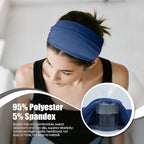Headbands for Women, Non Silp Wide Hair Bands, Elastic Thick Head Bands, Stretchy Soft Sports Sweat Bands for Spa Workout Running Gym, Twist Knotted Cotton Cloth Turban Hair Accessories 6Pcs