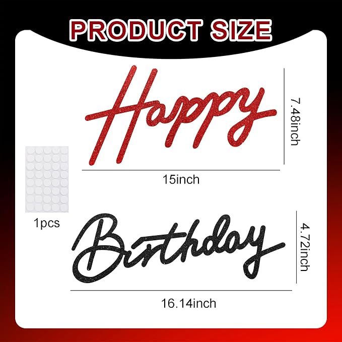 TONIFUL Happy Birthday Sign for Backdrop - Image 2