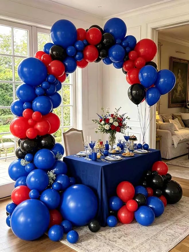 Blue Balloons 125 Pcs Different Sizes 18 12 10 5 Inch Royal Navy Blue Balloon - Image 9