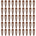 Light Brown Glossy Snap Hair Clips by FLAREANN – 50 PCS 2 Inch Non-Slip Metal Hair Barrettes for Women – Natural Neutral Hair Accessories for Everyday Styling