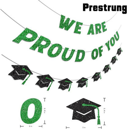 We Are So Proud of You Banner Pre-strung Green Graduation Decorations Class of - Image 2