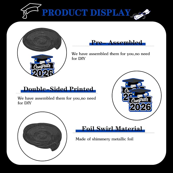 Blue Graduation Decorations 2026 Class of 2026 Decorations - Image 8