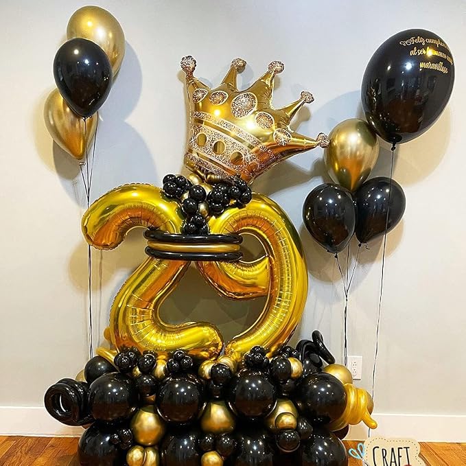 40 inch Gold Number Balloon Giant Foil Helium Balloons Gold Number 9 Balloon - Image 4