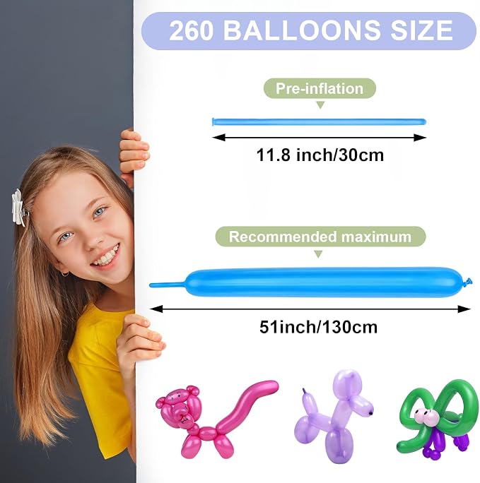 260 Balloons 100 PCS Multi - Image 3