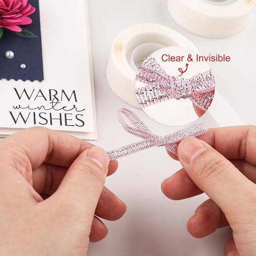 Briartw 300 Pcs Ultra Thin Clear Adhesive Dots, Craft Tape, - Image 3
