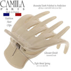 Camila Paris CP3542 French Hair Clip for Women, Hair Side Clips, 2 Inch Girls Hair Claw Clips Jaw Fashion Durable Styling Hair Accessories for Women, Strong Hold No Slip Grip, Made in France