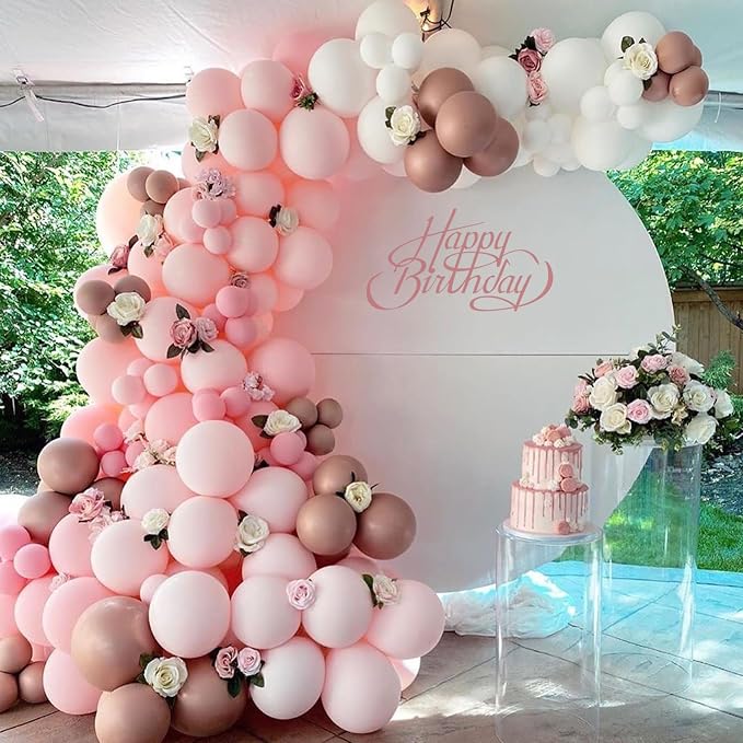Awenztech Light Pink Balloons 12 inch, Pastel Pink Latex Balloon 50pcs Party - Image 3
