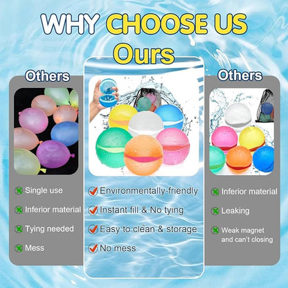 24PCS Reusable Water Balloons for Kids, Water Bomb Summer Toy - Image 4
