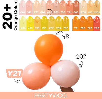 PartyWoo Peach Balloons 140pcs Light Orange Pink Color 18 12 10 5 Inch | 18 12 - Image 4