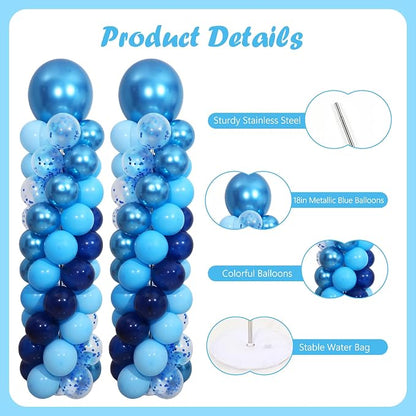 Blue Balloon Column Stand Kit Set of 2 - Image 4