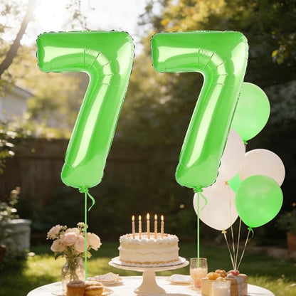 40 Inch Number 77 Balloons for 77th Birthday Party Decorations, 0-100 Fruit - Image 3