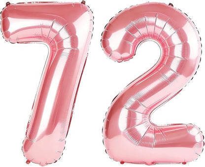 40 Inch Number 72 Balloons for 72nd Birthday Party Decorations, 0-100 Jewelry by FOBELEC
