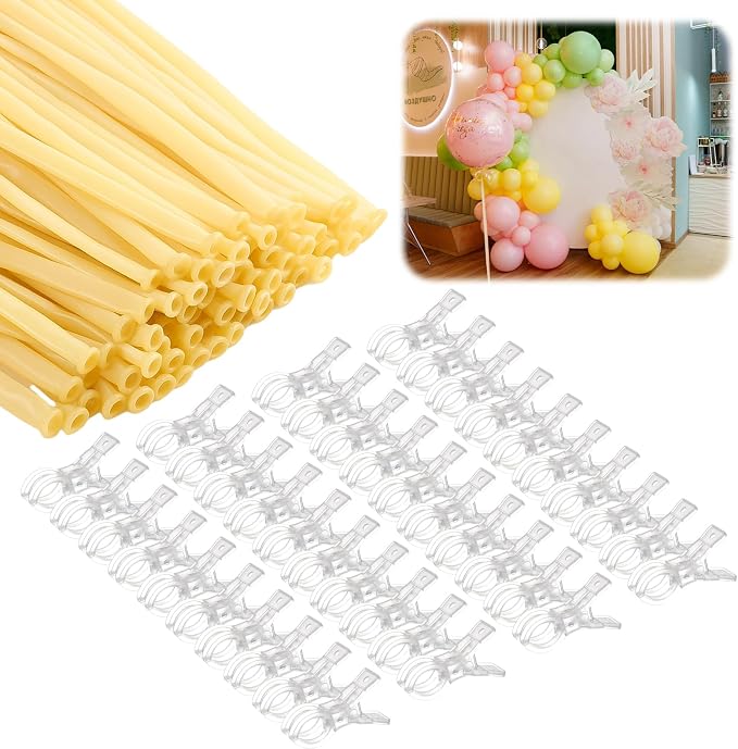 50 Pack Large Balloon Arch Clips Plastic Transparent Backdrop Spring Clamps 3.5 - Image 8