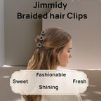 Sparkling Crystal Braided Hair Clips, Woven Hair Clips, New 2025 Women Styling Hair Clip, Women Flower Hair Accessories 4-Pack (rainbow colors)