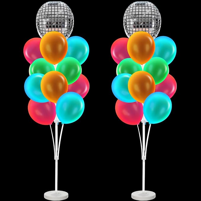 Gejoy 2 Sets Balloon Tower Stand Kit, Pcs 12 Inch Balloons, and 2 Pcs Balloons by Gejoy
