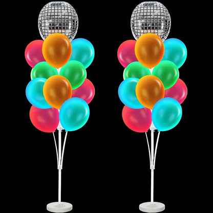 Gejoy 2 Sets Balloon Tower Stand Kit, Pcs 12 Inch Balloons, and 2 Pcs Balloons by Gejoy