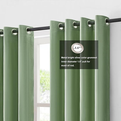 BULBUL Luxury Two Tone Velvet Curtains 96 inch - Image 2
